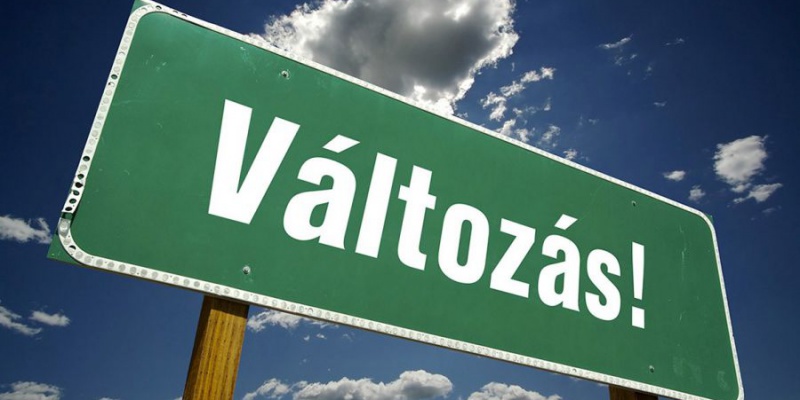VÁLTOZÁS!
